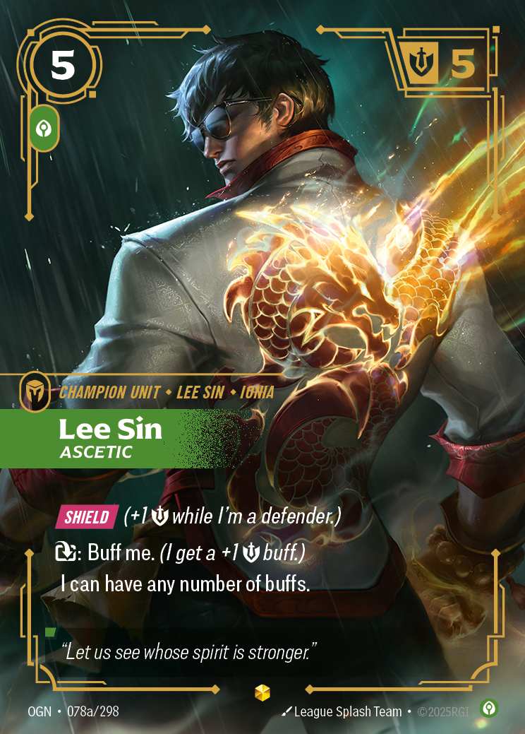 Lee Sin, Ascetic – OGN-078a/298 – Showcase