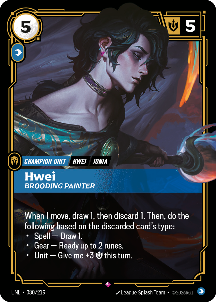 Hwei, Brooding Painter – UNL-080/219 – Rare