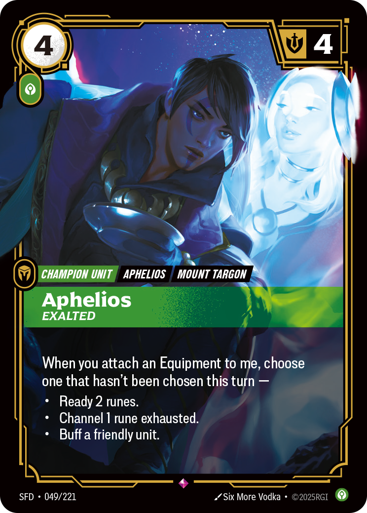 Aphelios, Exalted – SFD-049/221 – Rare