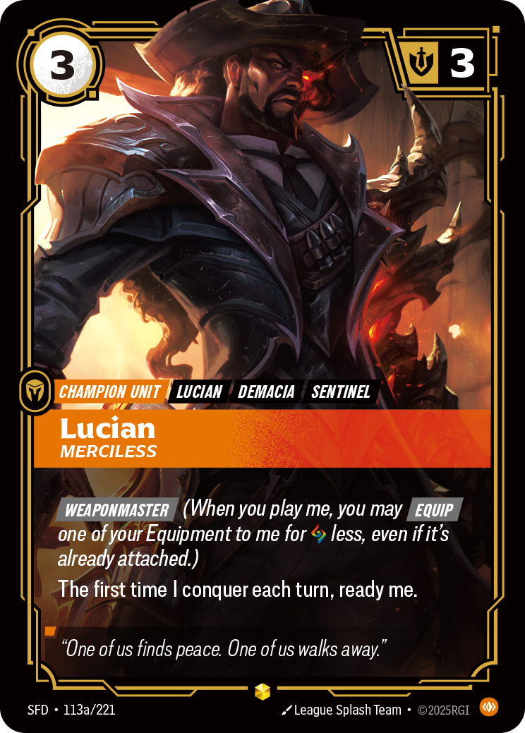 Lucian, Merciless – SFD-113a/221 – Showcase