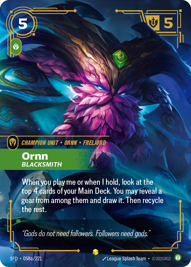 Ornn, Blacksmith – SFD-058a/221 – Showcase