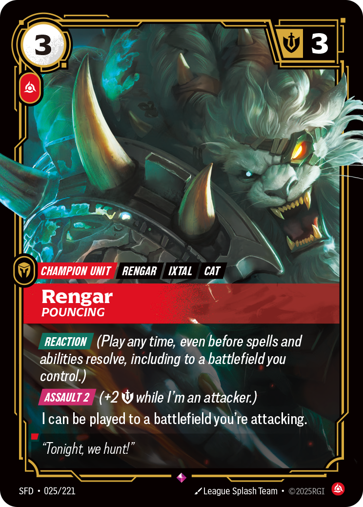 Rengar, Pouncing – SFD-025/221 – Rare
