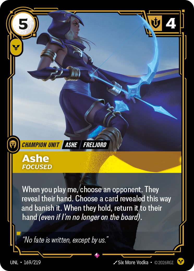 Ashe, Focused – UNL-169/219 – Rare