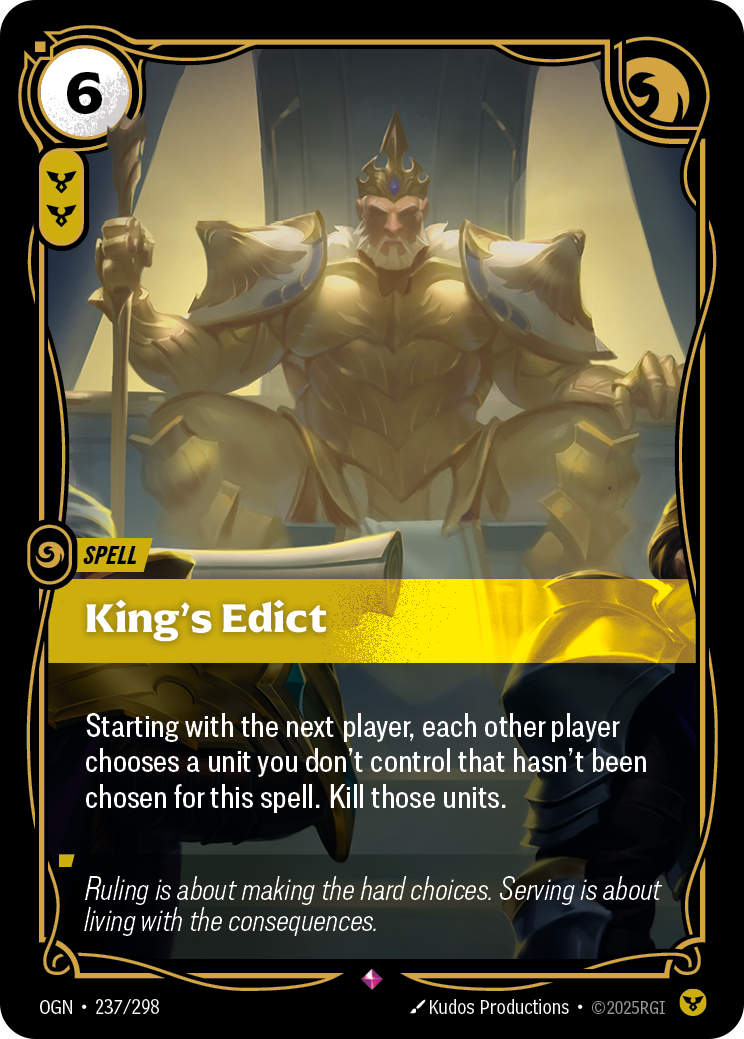 King's Edict – OGN-237/298 – Rare