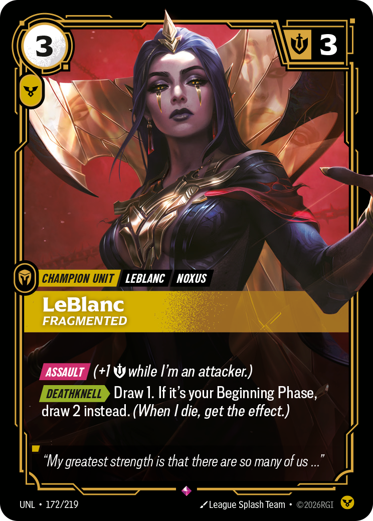 LeBlanc, Fragmented – UNL-172/219 – Rare