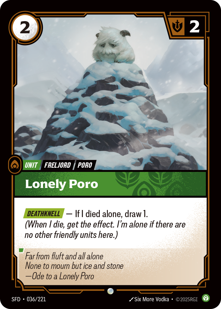 Lonely Poro – SFD-036/221 – Common